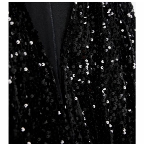 NWT BLOGGERS FAVORITE ZARA SEQUIN BLAZER DRESS - Picture 9 of 10
